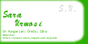 sara urmosi business card